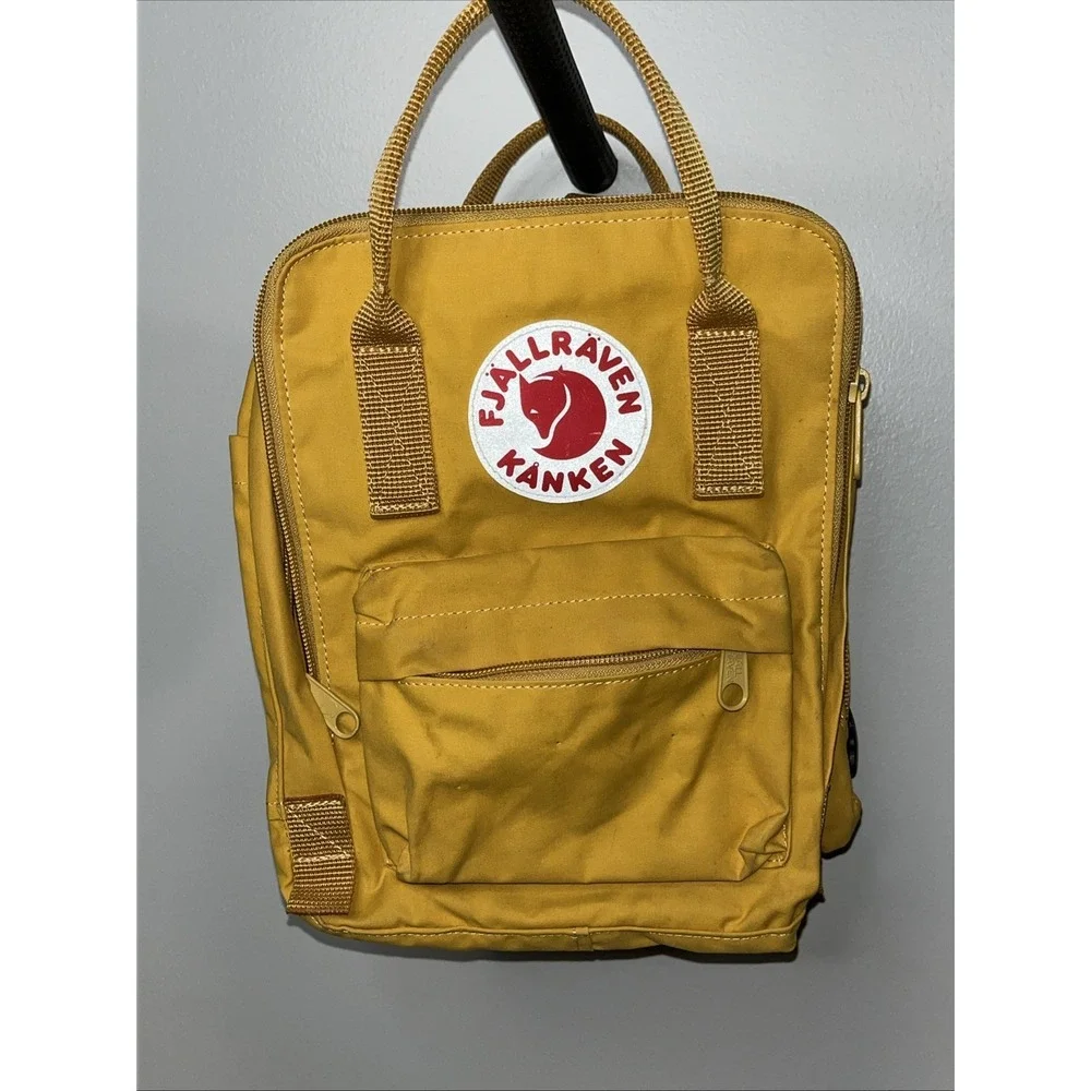 Fjallraven Kanken Backpack Yellow Classic Bookbag Seat Pad Outdoor School Bag